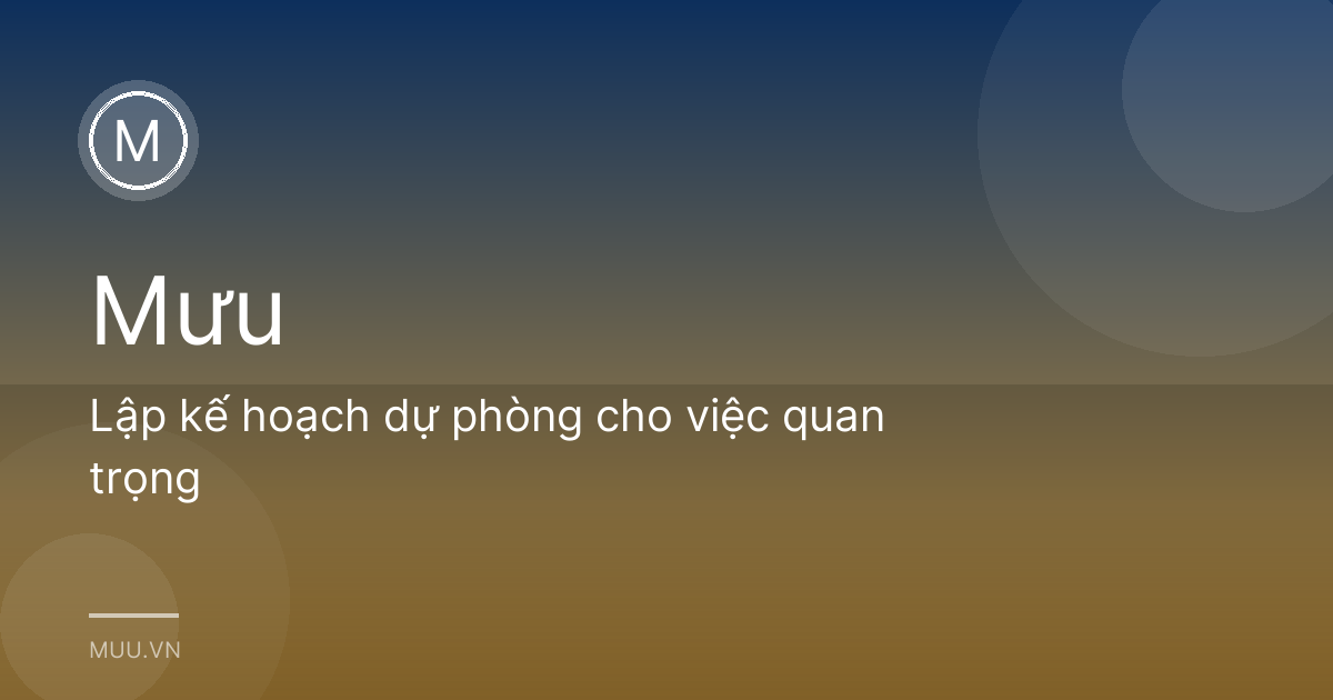 Lập kế hoạch dự phòng cho việc quan trọng